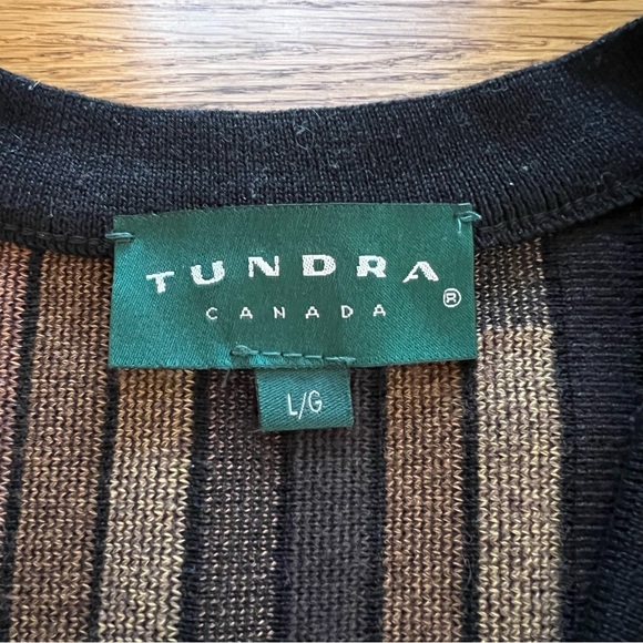 ⭐️ Vintage Tundra Canada Coogi Geometric Black Brown Sweater LARGE - Picture 3 of 8